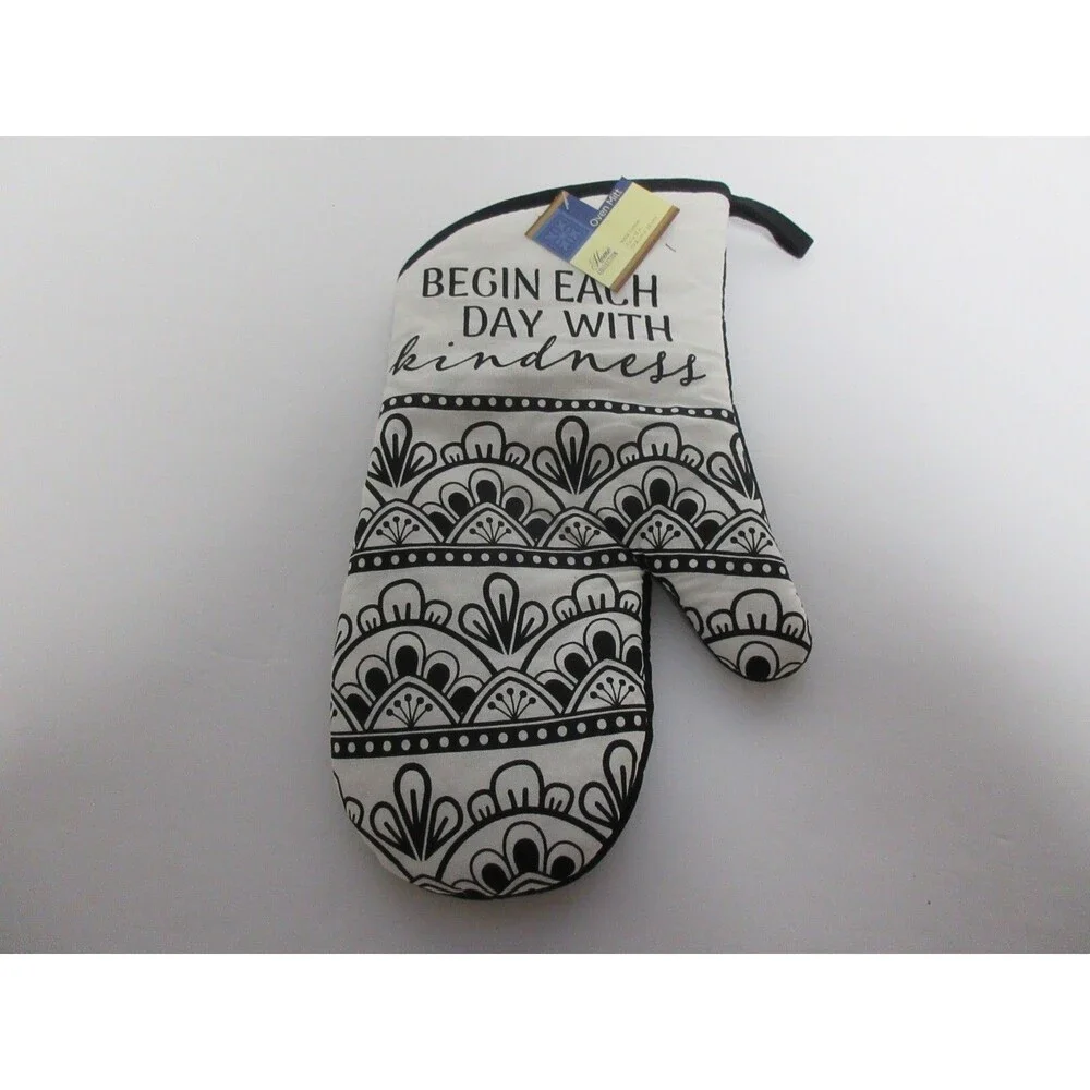 4 PIECE SET (1) Oven Mitt (2) Pot Holders (1) Kitchen Towel Begin with Kindness